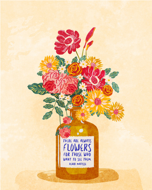 Canvas Always Flowers (40x50 cm) av Raissa Oltmanns