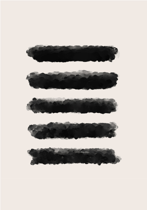 Tavla XL Black Cloud Stripes (70x100 cm) av Emel Tunaboylu