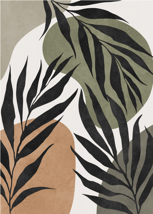 Canvas Floral in Green Hues (50x70 cm)