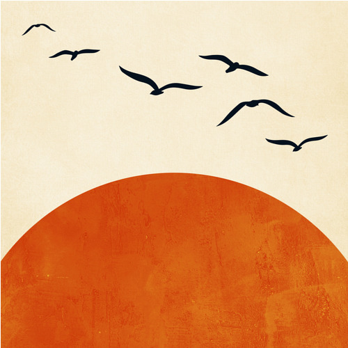 Poster Sunset Dreams (70x70 cm) av Boris Draschoff