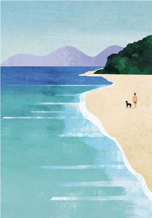 Poster Beach Moment (21x30 cm) av Longwayhome