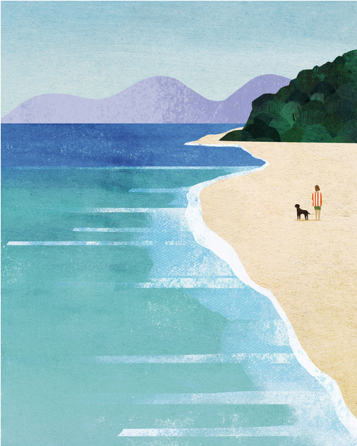 Poster Beach Moment (40x50 cm) av Longwayhome