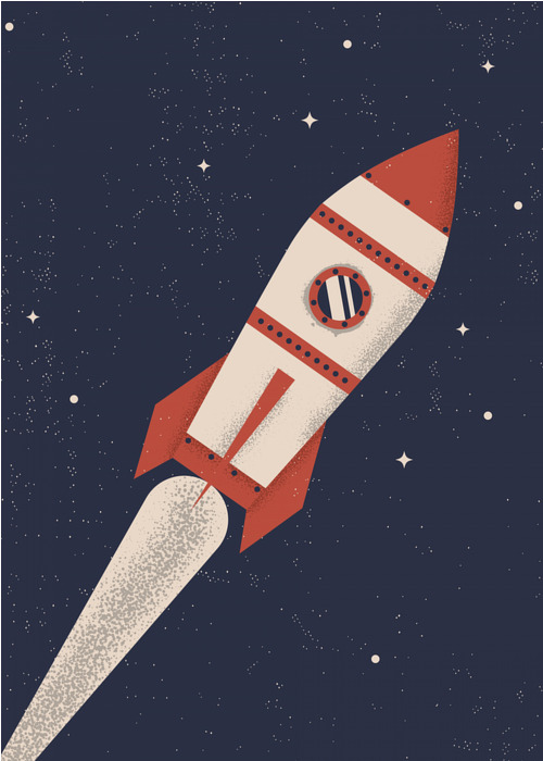 Poster Space Travel (50x70 cm) av Amer Karic