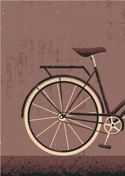 Canvas Vintage Bike (50x70 cm) av Amer Karic