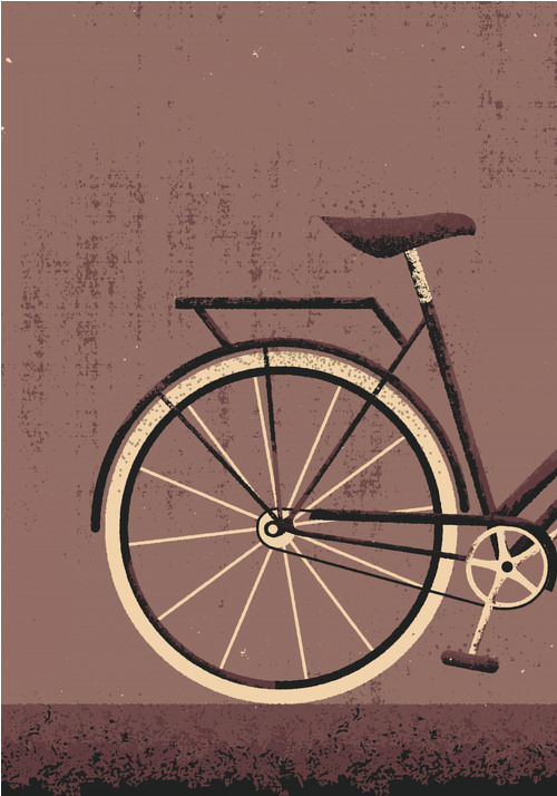 Canvas Vintage Bike (70x100 cm) av Amer Karic