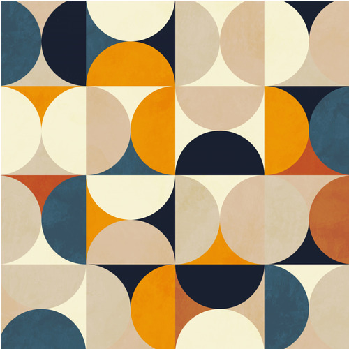 Canvas Retro Rhythm (100x100 cm) av Ana Rut Bre