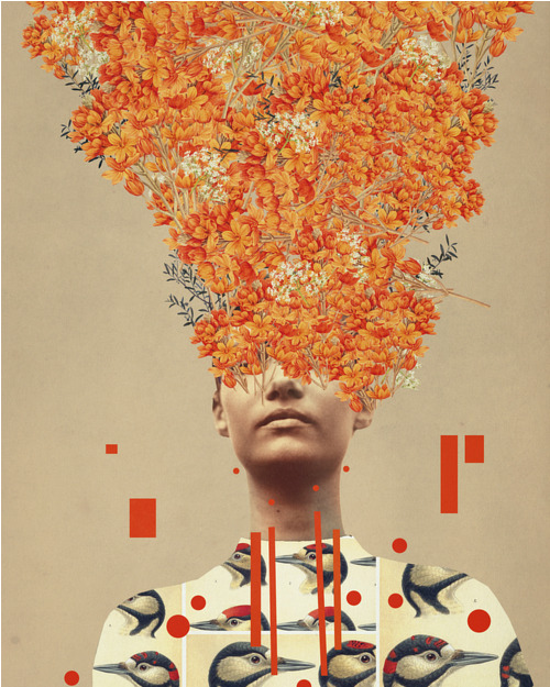 Canvas Bird Flight in Autumn (40x50 cm) av Frank Moth