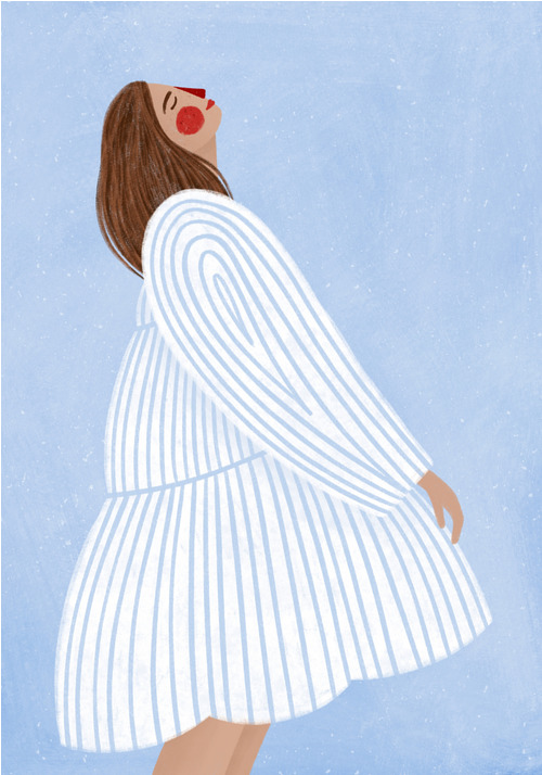 Tavla XL The Woman with the Blue Stripes