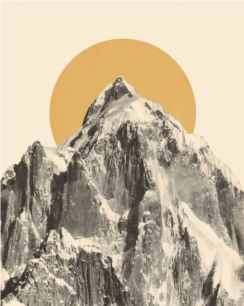 Canvas Mountainscape (40x50 cm) av Florent Bodart
