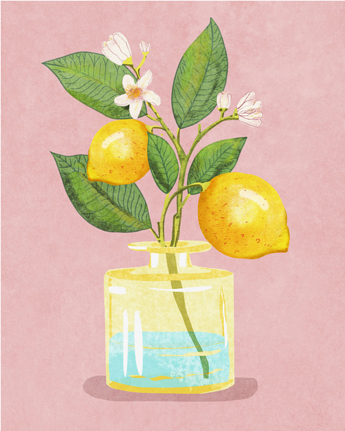 Poster Fresh Lemon Bouquet