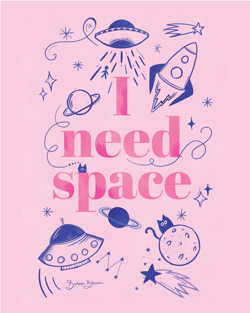 Canvas I Need Space (40x50 cm) av Baroo Bloom