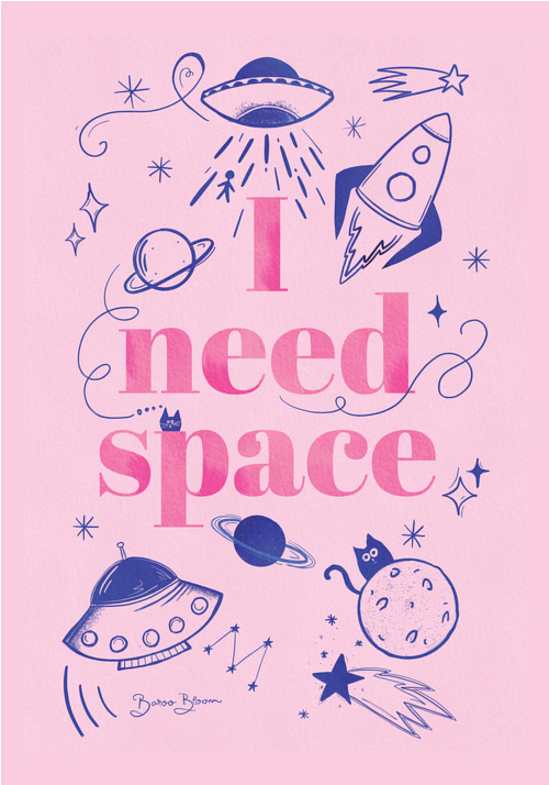 Tavla XL I Need Space (70x100 cm) av Baroo Bloom