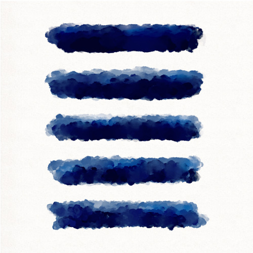 Canvas Cloud Stripes (70x70 cm) av Emel Tunaboylu
