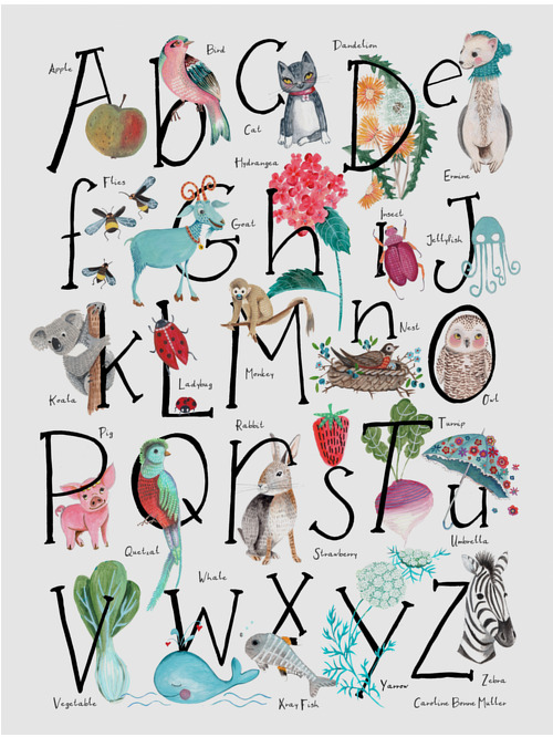 Poster Alphabet Adventure (30x40 cm) av Caroline Bonne Müller