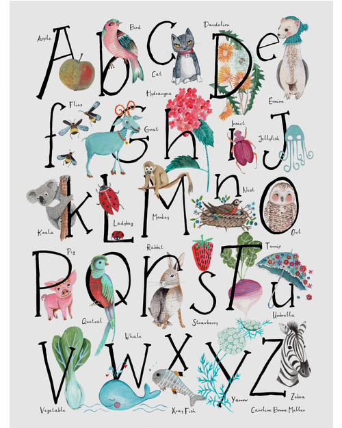 Canvas Alphabet Adventure (40x50 cm) av Caroline Bonne Müller