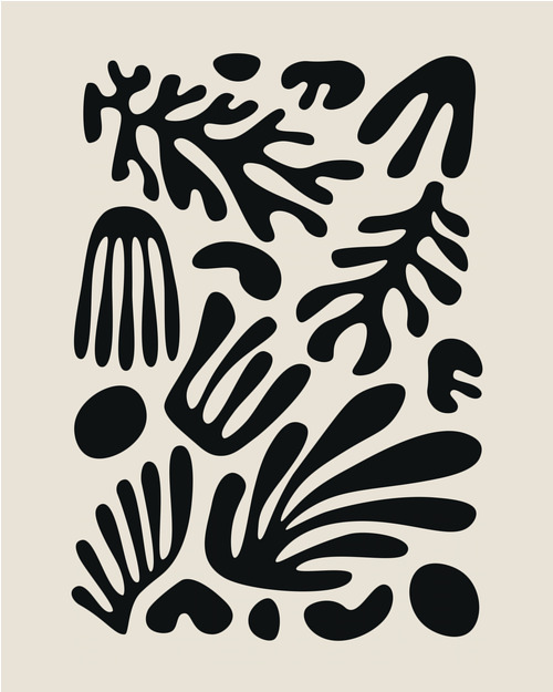 Poster Matisse Inspired Black Algae