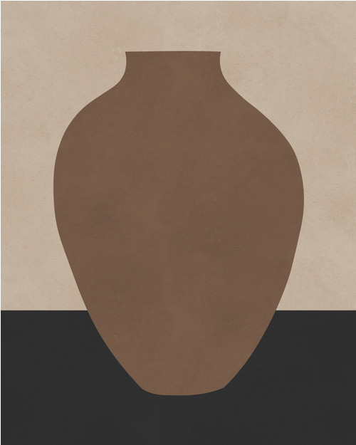 Poster Tribal Shapes - Brown Vase