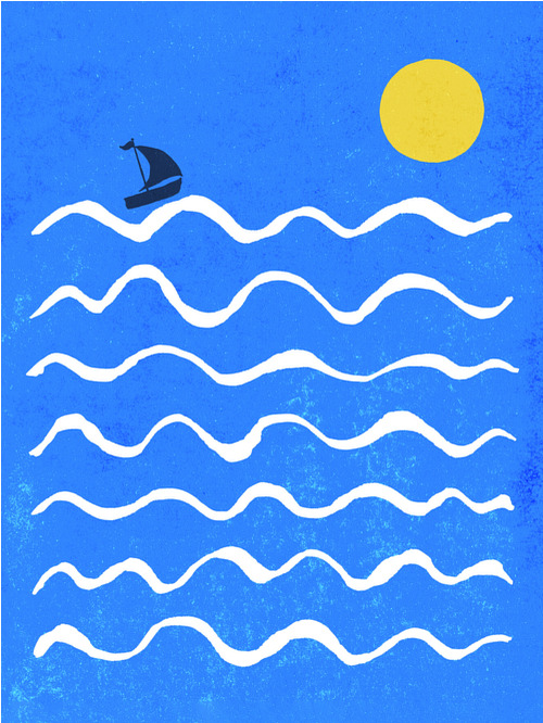 Poster Sailing Under the Sun (30x40 cm)