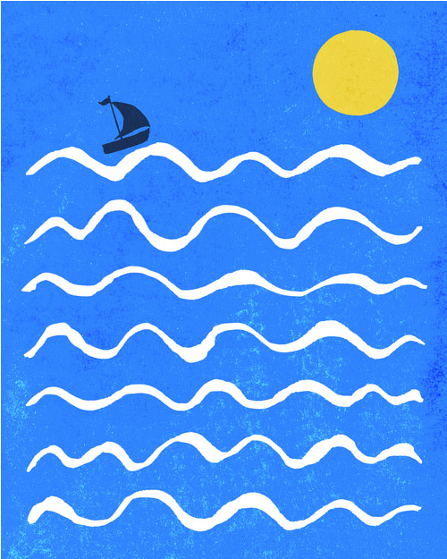 Poster Sailing Under the Sun (40x50 cm)