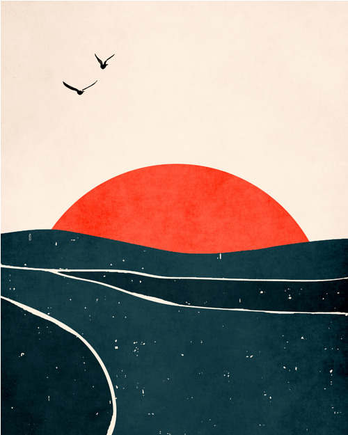 Poster Dancing Seagulls