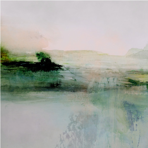 Canvas Tranquil Green Vista (70x70 cm) av Dan Hobday