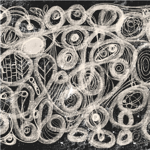 Canvas Chalkboard Dreams (50x50 cm) av Martino Pietropoli