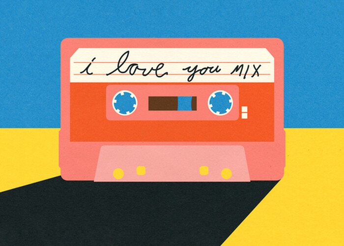 Canvas I Love You Mix Tape